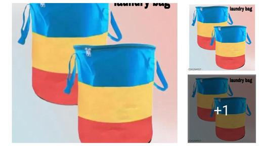 SET OF 2 laundry storage bags with 2 handle and zipper closure loop 50 L Multicolor,Toy Storage Bag,Foldable Laundry Storage Bag