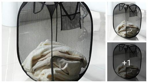  NAKSH ENTERPRISES Nylon Mesh Laundry Basket|Sturdy Material & Durable Handles|Netted Lightweight Laundry Bag (Assorted)Pack Of 1